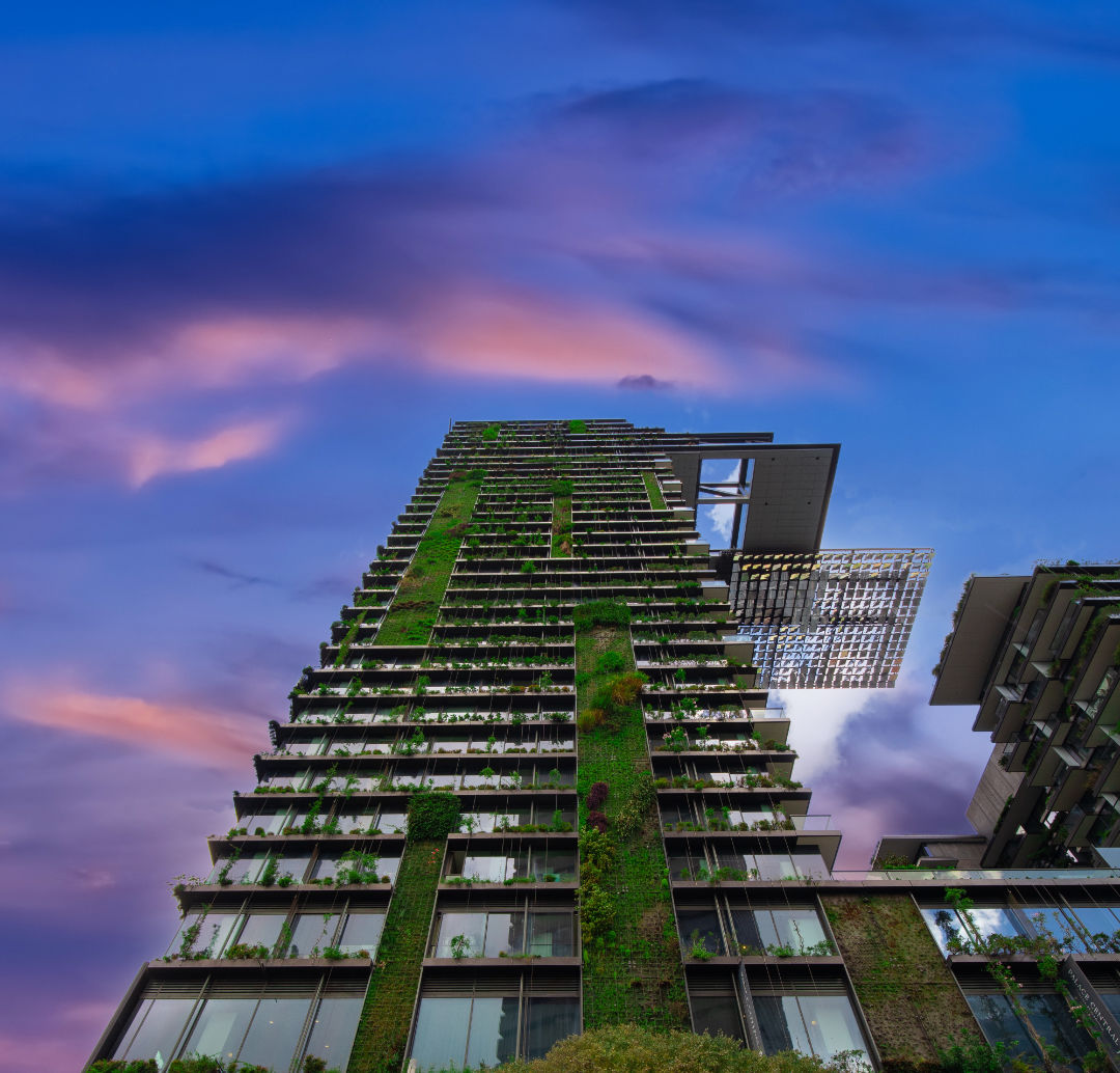 Environmental Awareness Apartment block in Sydney NSW Australia with hanging gardens
